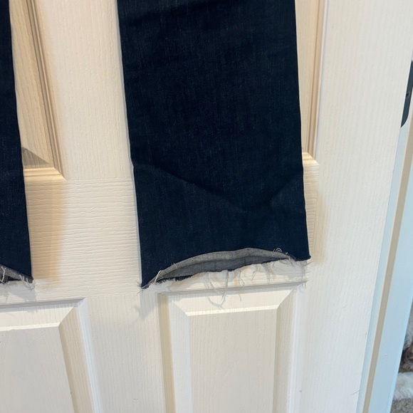 MOTHER Weekender Fray Blue Flare Jeans - Picture 4 of 5